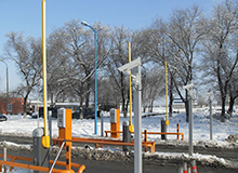 Камеры наблюдения на парковке у аэропорта Минводы